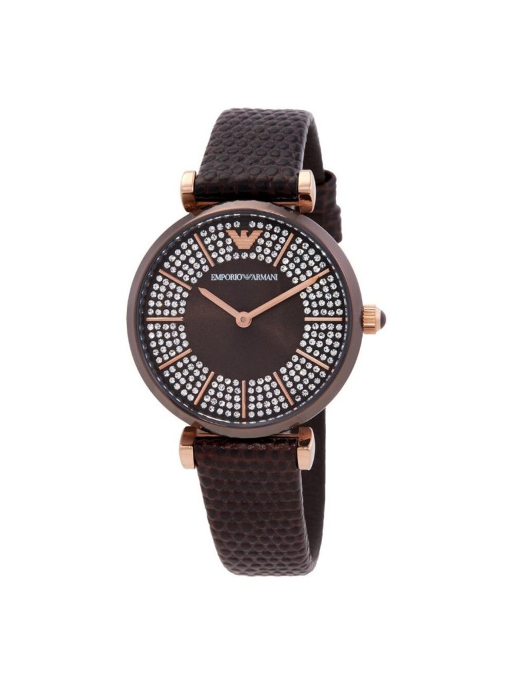 NWT Emporio Armani Quartz Brown Dial Ladies Watch